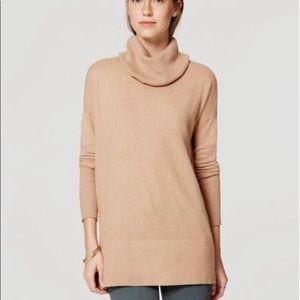 LOFT cowl neck tunic sweater